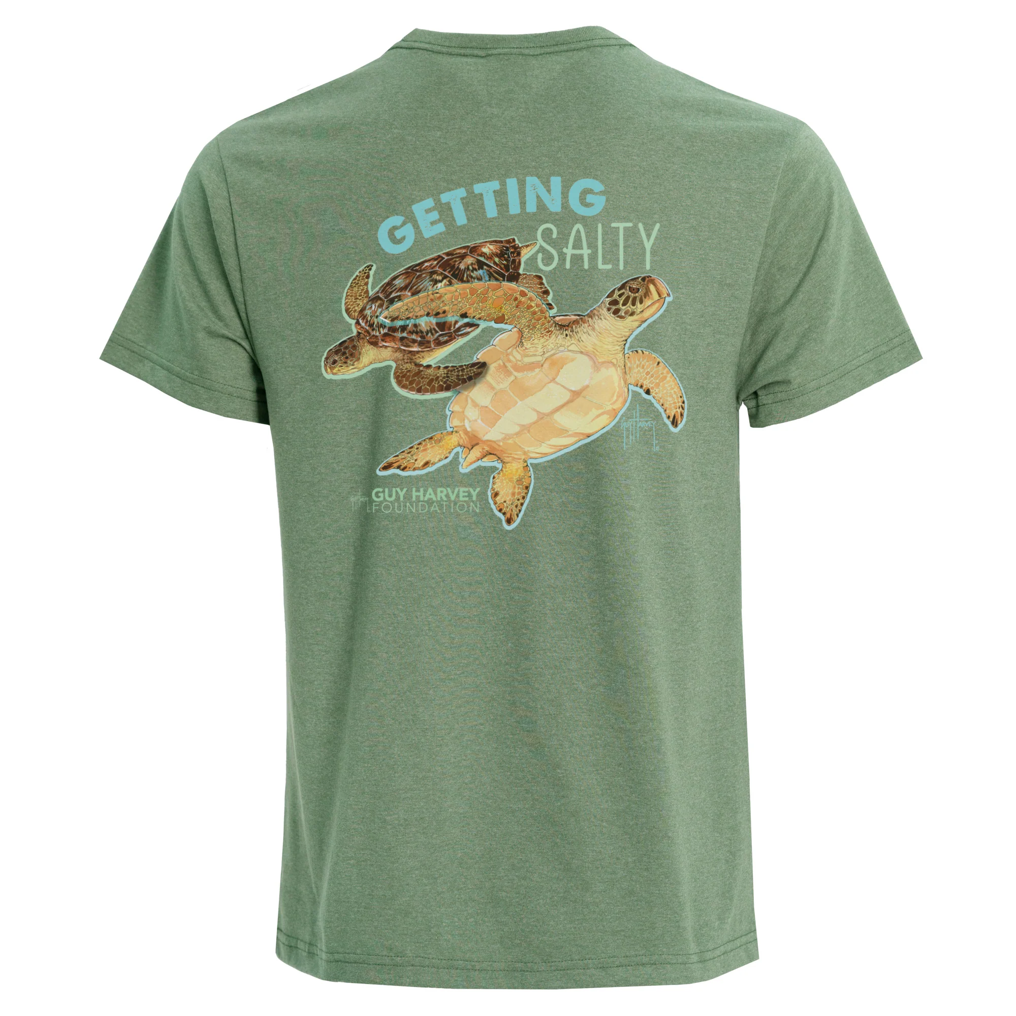 Guy Harvey Foundation Getting Salty Turtle Eco T-Shirt - Image 5