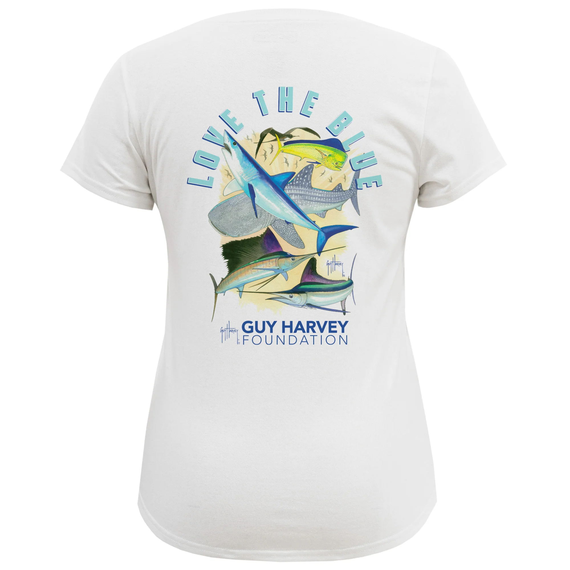 Guy Harvey Foundation Love the Blue Women's Eco T-Shirt - Image 3