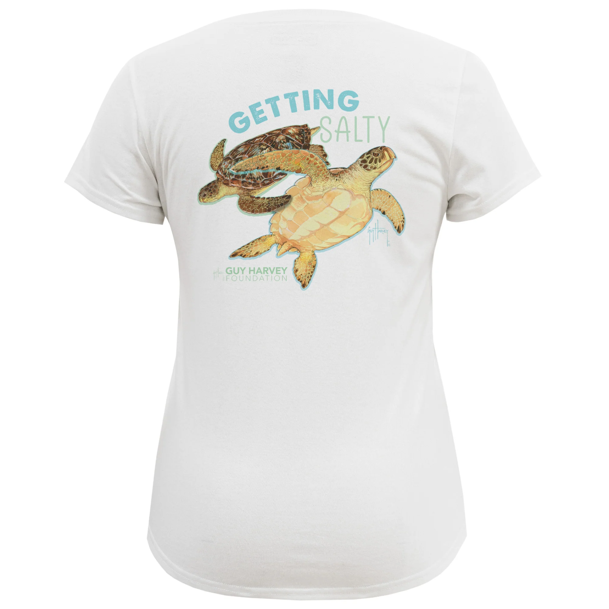 Guy Harvey Foundation Getting Salty Turtle Women's Eco T-Shirt - Image 3