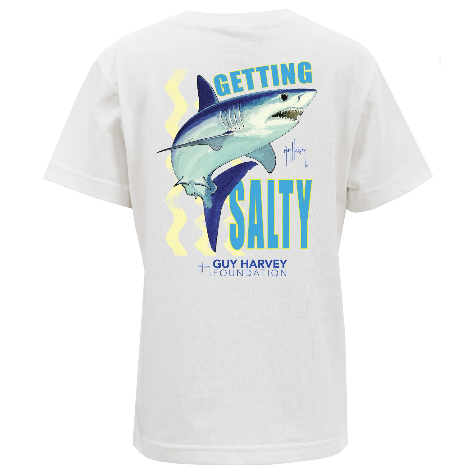 Guy Harvey Foundation Getting Salty Shark Youth Eco T-Shirt