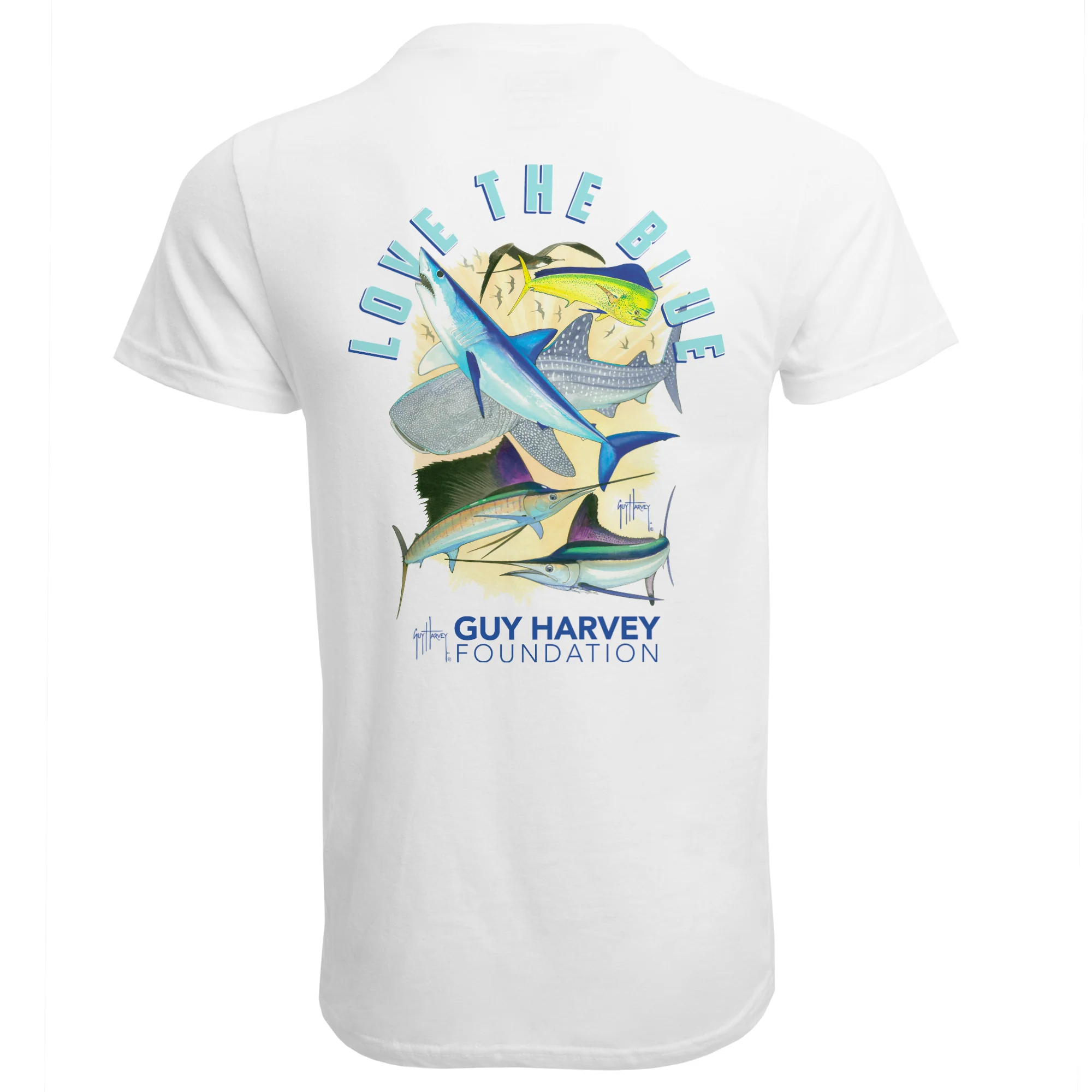 Guy Harvey Foundation Love the Blue Organic T-Shirt