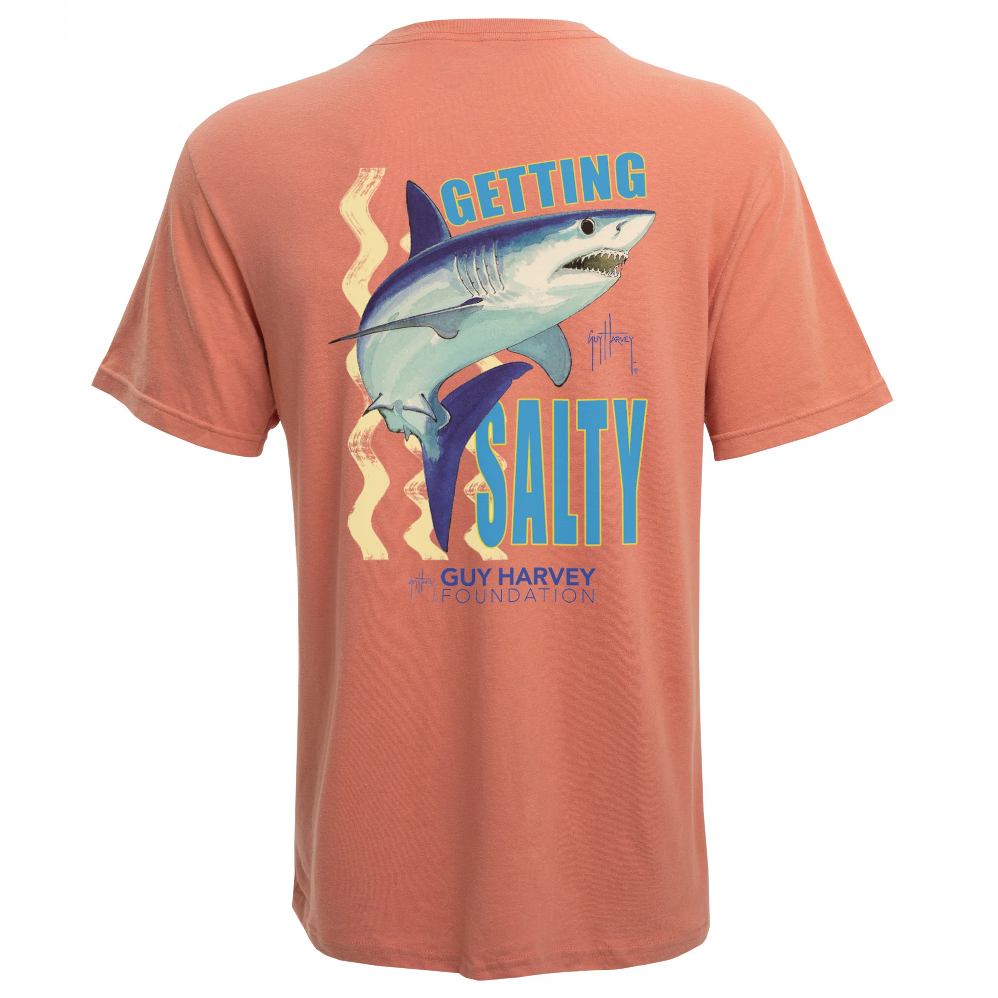 Guy Harvey Foundation Getting Salty Shark Organic  T-Shirt - Image 3