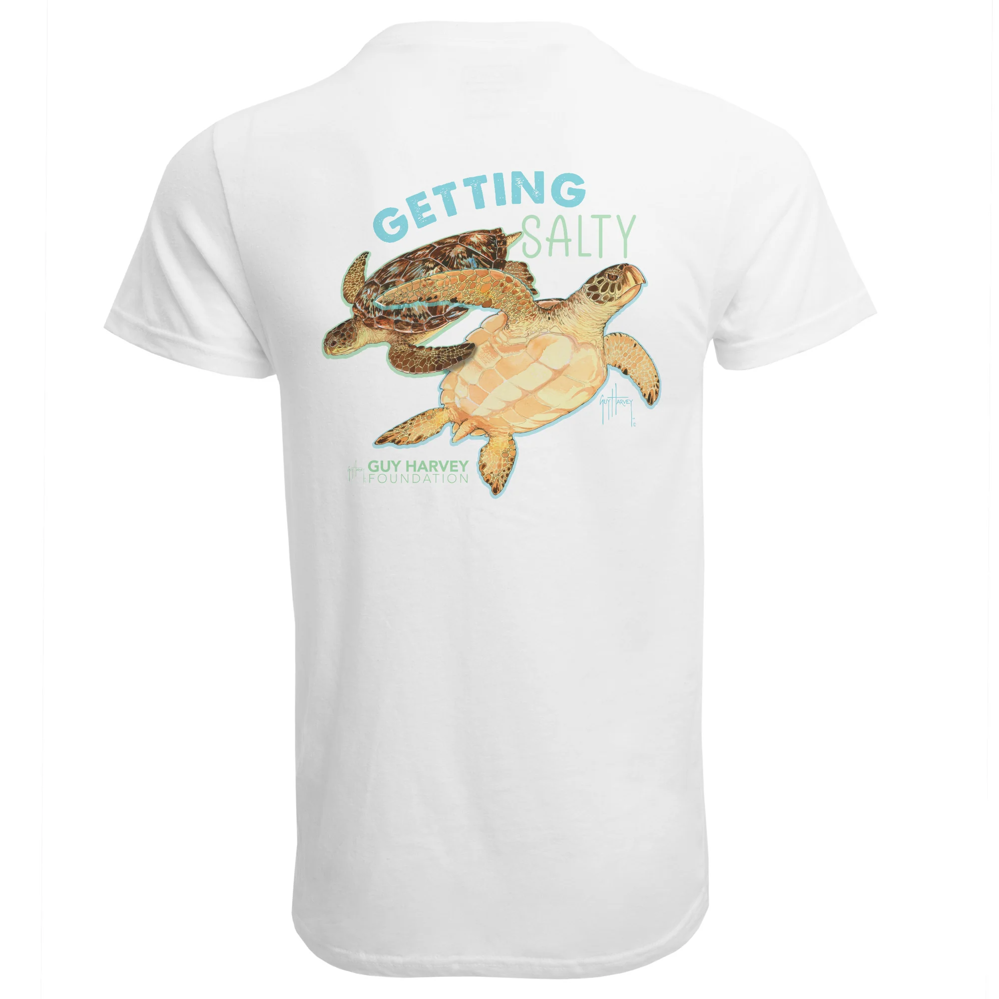 Guy Harvey Foundation Getting Salty Turtle Organic T-Shirt - Image 3