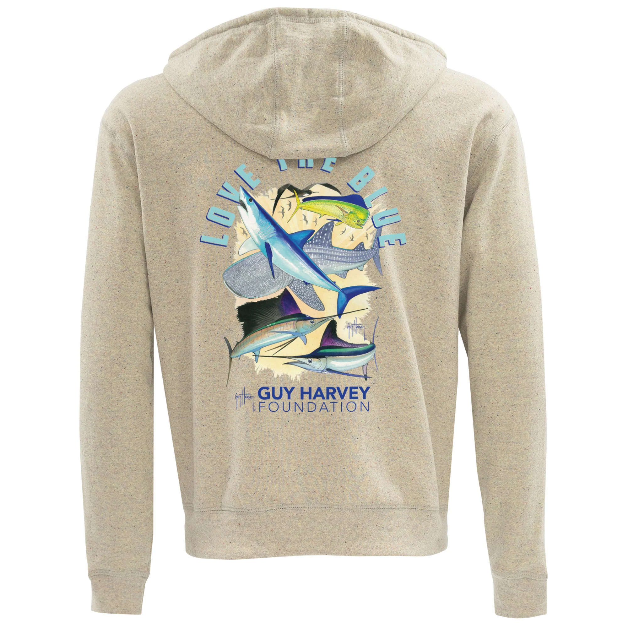 Guy Harvey Foundation Love the Blue Zip Hoodie - Image 3