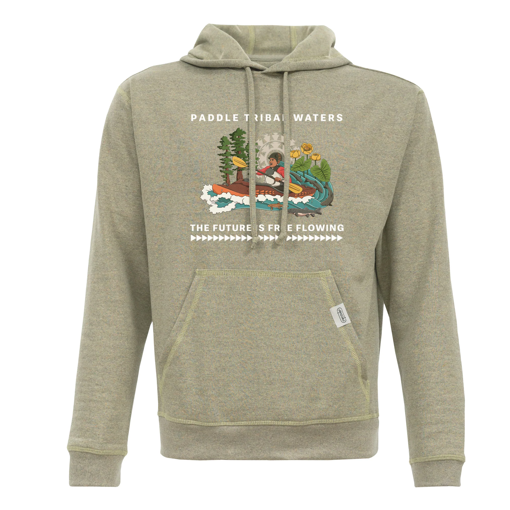 Paddle Tribal Waters Fleece Pullover Hoodie - Image 3