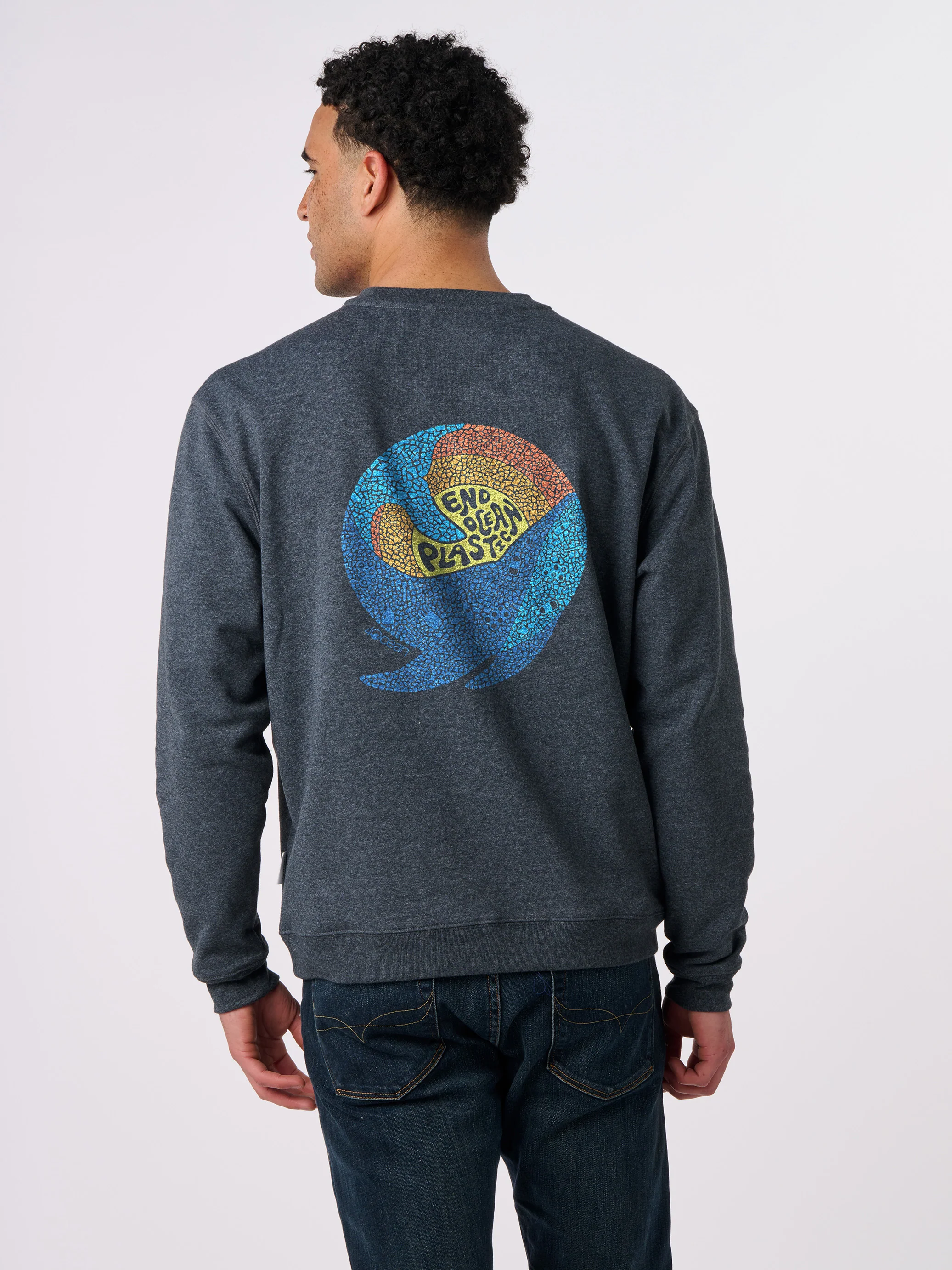 Whale Microplastic Unisex Crew Fleece Sweatshirt - Image 11