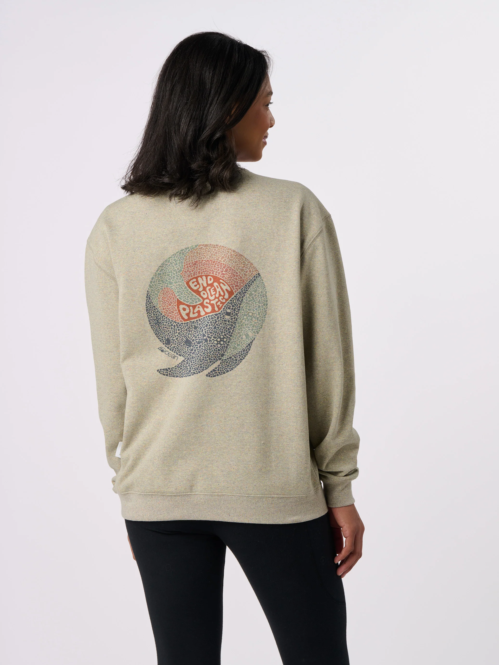 Whale Microplastic Unisex Crew Fleece Sweatshirt - Image 3
