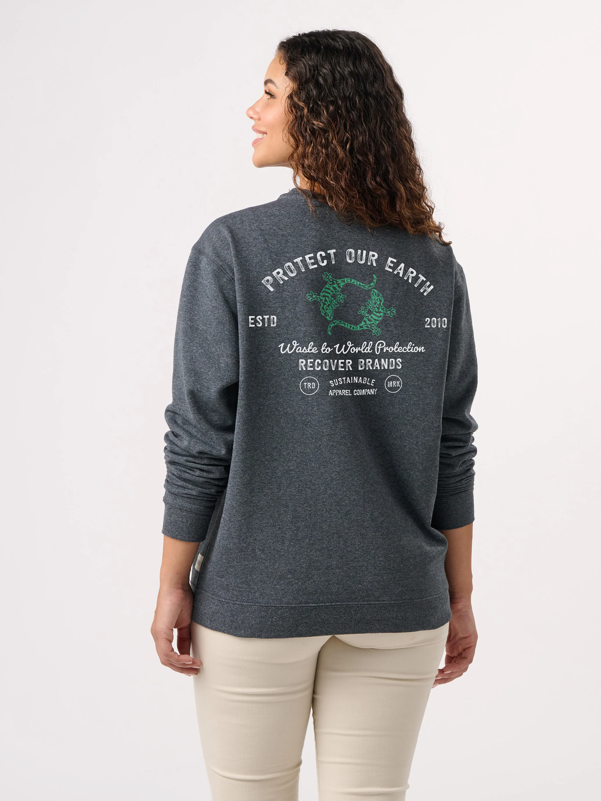 RC1095 - Protect Our Earth Fleece Crewneck Sweatshirt - Image 3