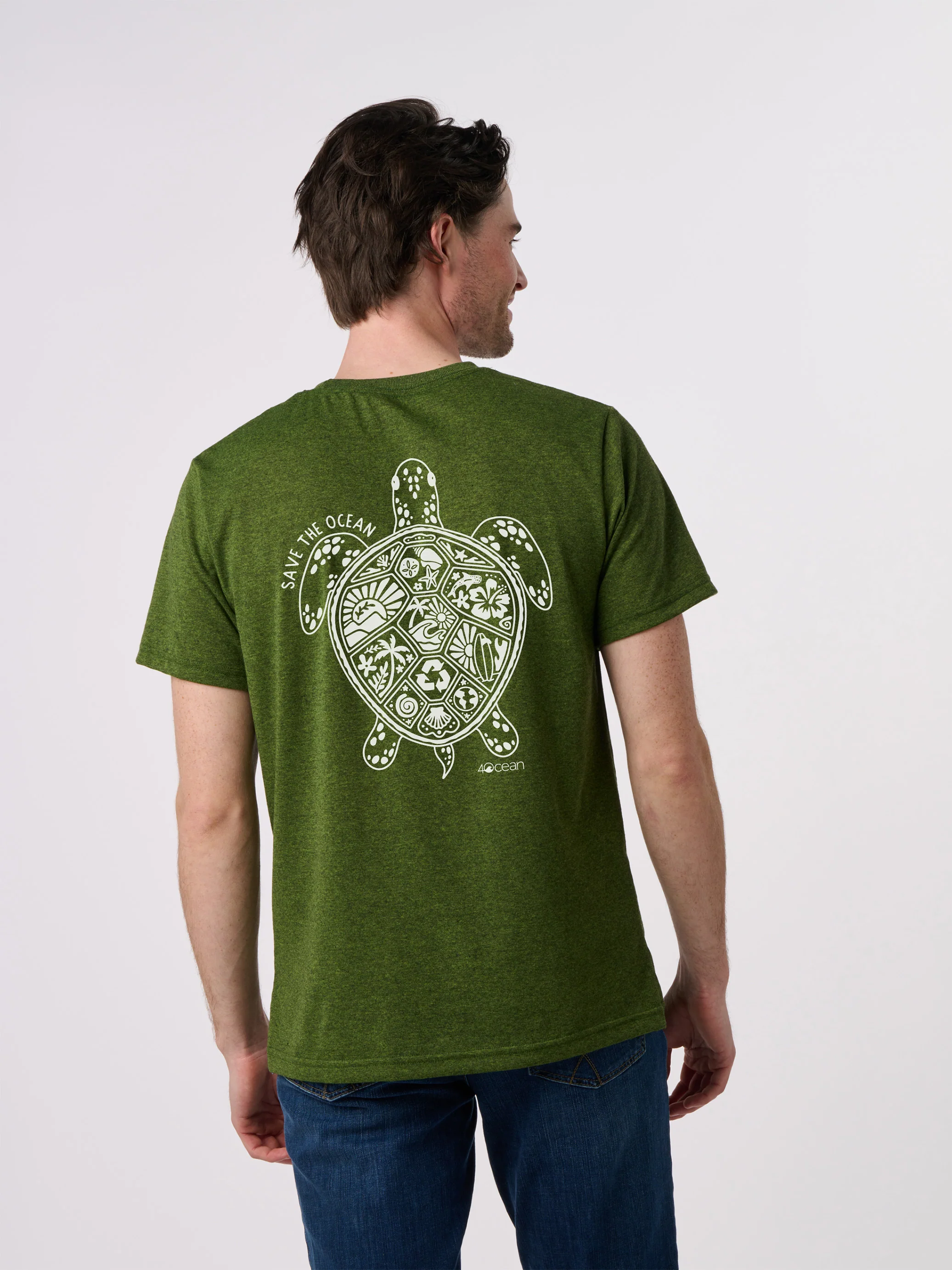 Save The Ocean Turtle Unisex T-Shirt - Image 2