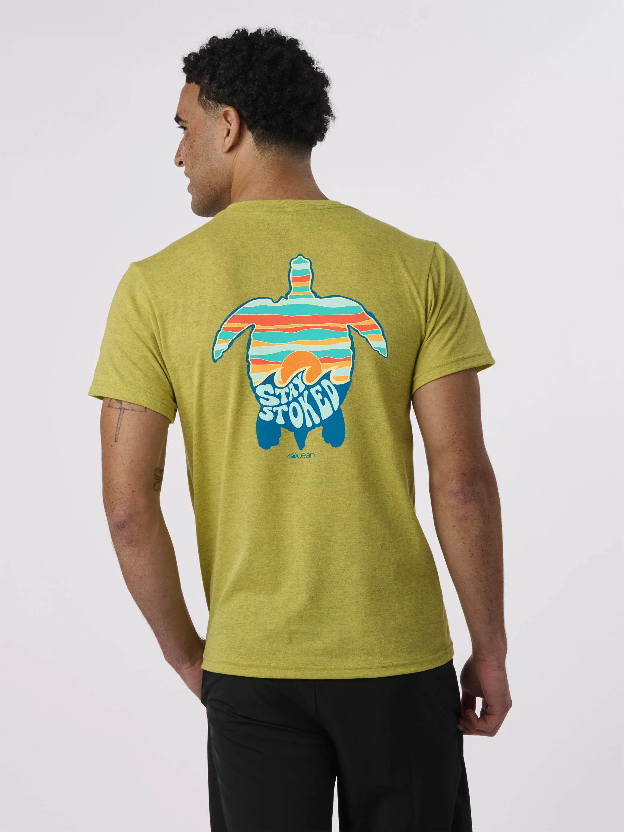 Stay Stoked Turtle Unisex T-Shirt - Image 2