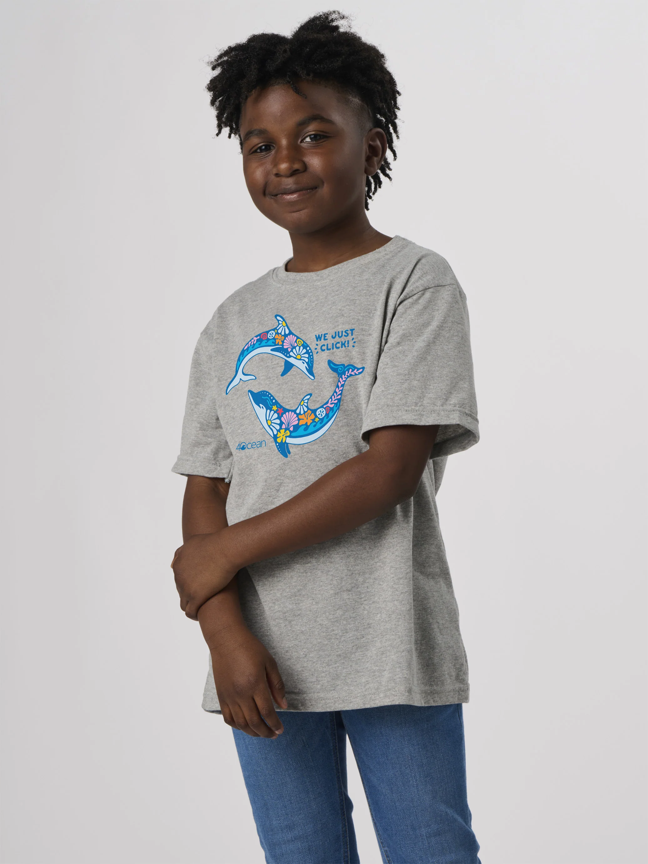 We Just Click Dolphin Youth T-Shirt - Image 4