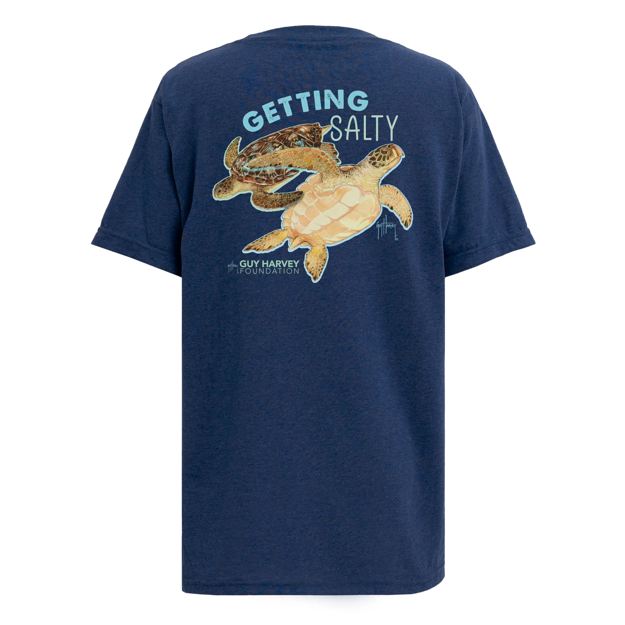 Guy Harvey Foundation Getting Salty Turtle Youth Classic T-Shirt - Image 3